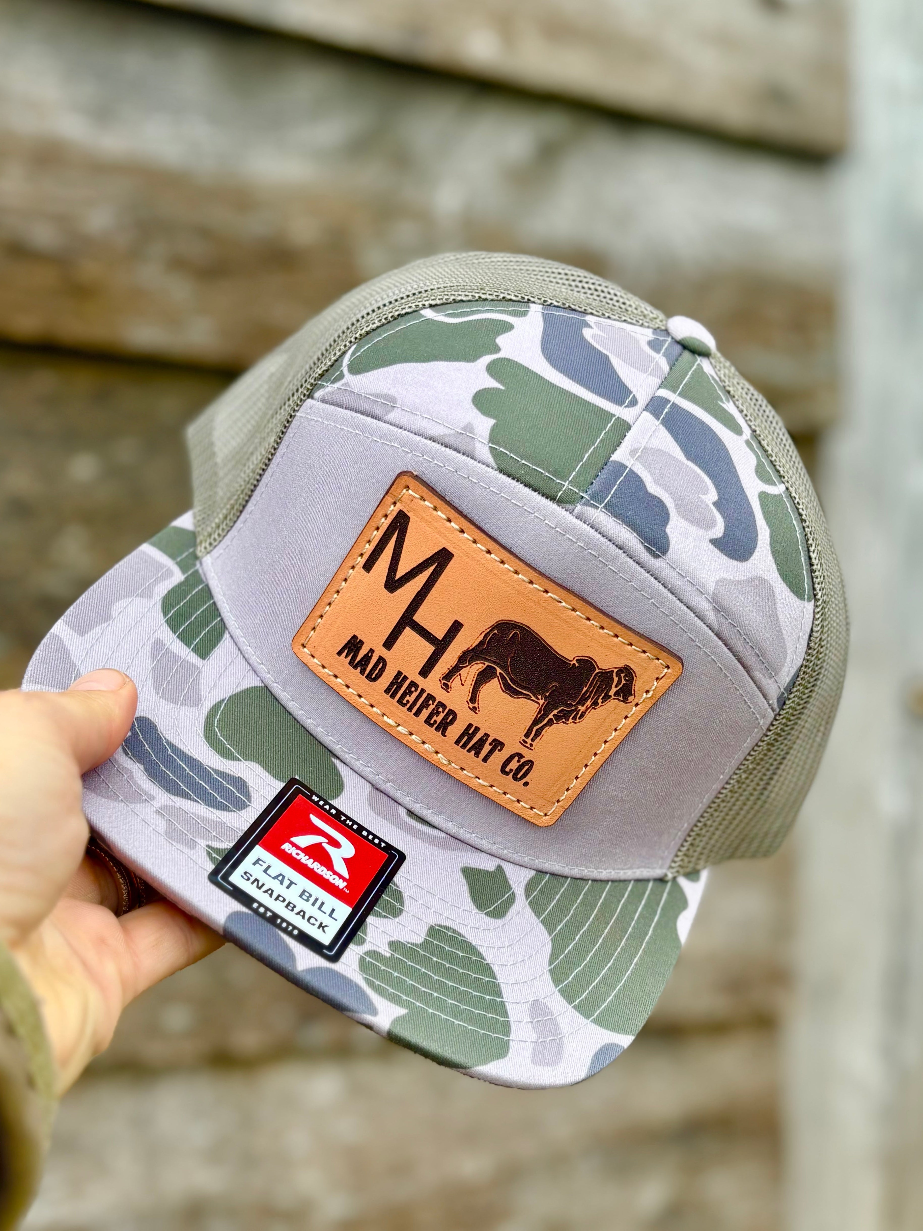 LEATHER MAD HEIFER GREY DUCK CAMO HAT
